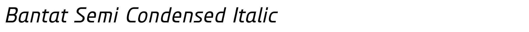 Bantat Semi Condensed Italic image